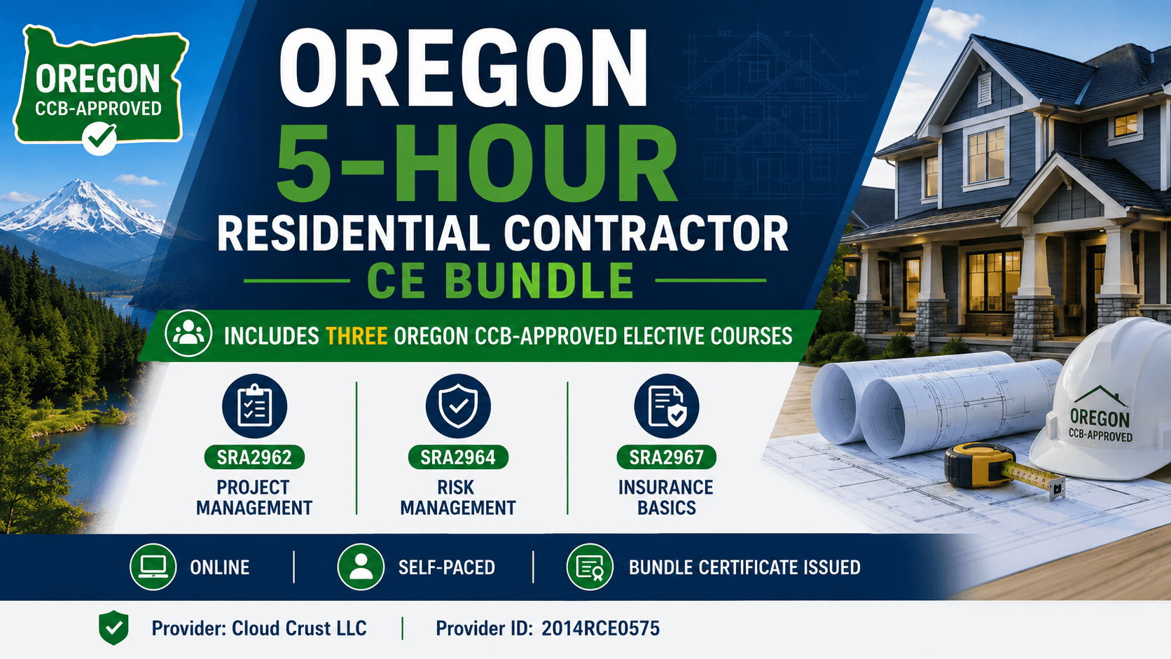 Oregon 5-Hour Residential Contractor CE Bundle